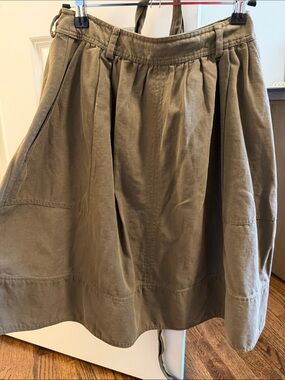 Ulla Johnson Olive Green A-Line Skirt